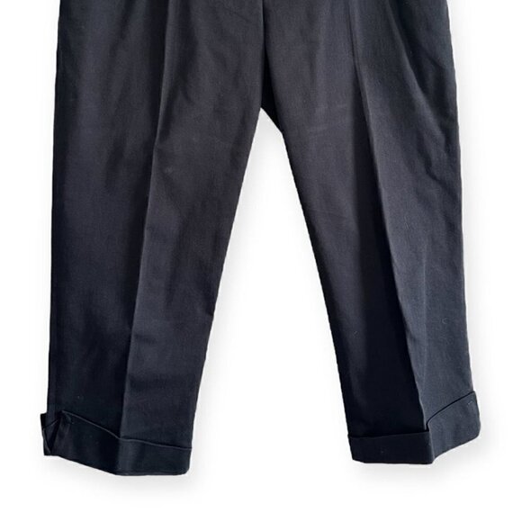 Prada Blue Cropped Cotton Pants, Size Italian 46/L, with matching belt - Picture 11 of 16